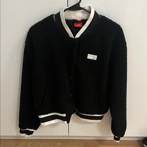 New Balance Black Fleece Varsity Jacket